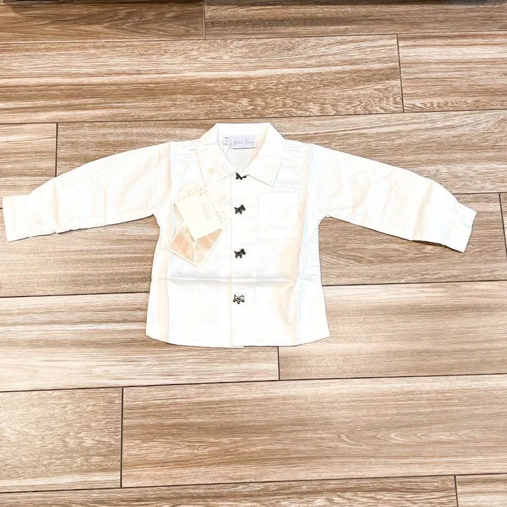 Rachel Riley Scotty Dog Button Down, NWT! Size 18M - Picture 2 of 4